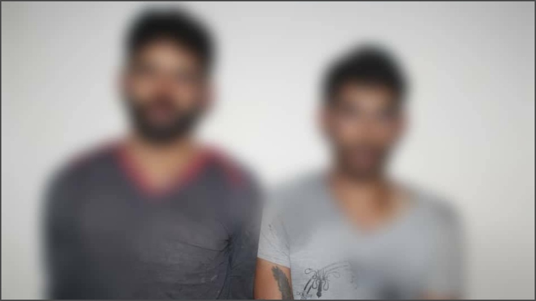 وێنەی دوو تۆمەتبارەکە کە لە فەیسبووکی وەزارەتی ناوخۆی سووریا بڵاوکراوەتەوە